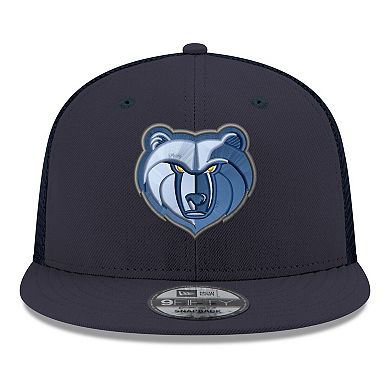Men's New Era Navy Memphis Grizzlies Core Logo Meshback 9FIFTY Snapback Hat