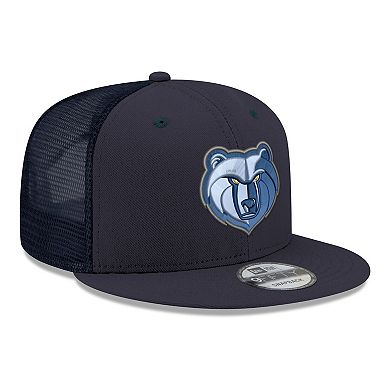 Men's New Era Navy Memphis Grizzlies Core Logo Meshback 9FIFTY Snapback Hat