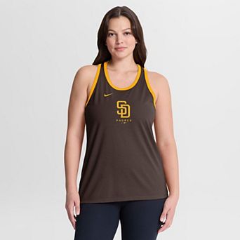 Women's Nike Brown San Diego Padres Tri-Blend Dri-FIT Racerback Tank Top