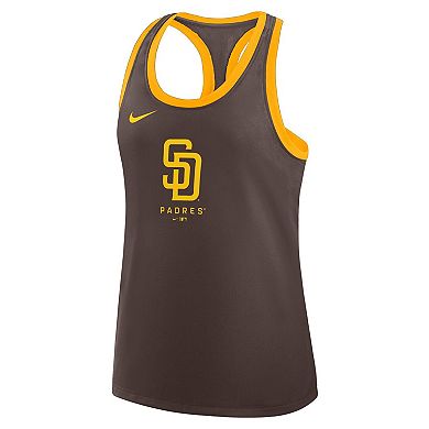 Women's Nike Brown San Diego Padres Tri-Blend Dri-FIT Racerback Tank Top