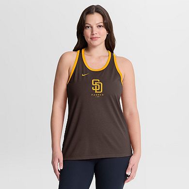 Women's Nike Brown San Diego Padres Tri-Blend Dri-FIT Racerback Tank Top