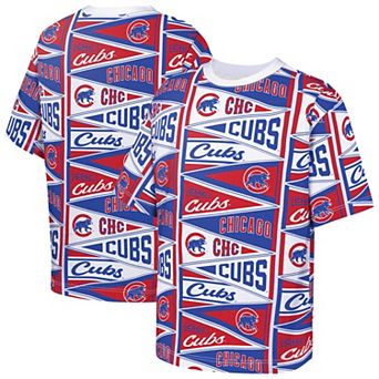 Youth Outerstuff Red Chicago Cubs All-Over Pennant T-Shirt