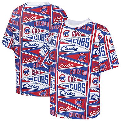 Youth Outerstuff Red Chicago Cubs All-Over Pennant T-Shirt