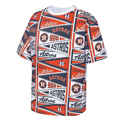 Youth Outerstuff Orange Houston Astros All-Over Pennant T-Shirt