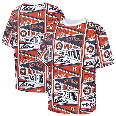 Youth Outerstuff Orange Houston Astros All-Over Pennant T-Shirt