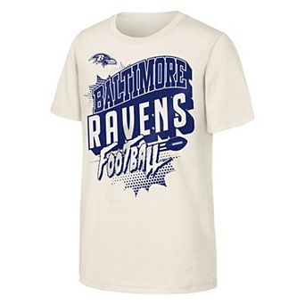 Youth Outerstuff Natural Baltimore Ravens Action Comic T-Shirt