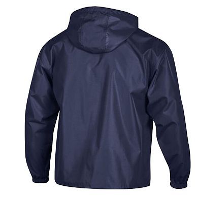 Men's Champion Navy Chicago Bears Packable Windbreaker Half-Zip Jacket