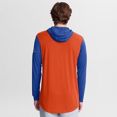 Men's Nike Orange/Royal Florida Gators Campus Legacy Tri-Blend Long Sleeve Hooded T-Shirt