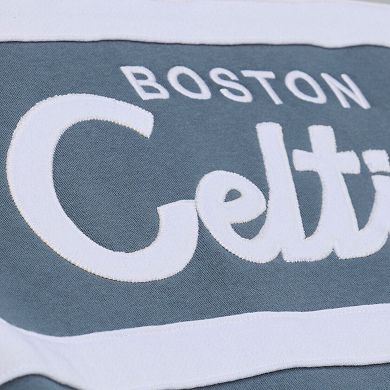 Men's Mitchell & Ness Blue Boston Celtics Thunderstorm Head Coach Quarter-Zip Jacket