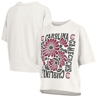 Women's Pressbox White South Carolina Gamecocks Elena Oversized T-Shirt