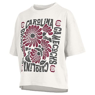 Women's Pressbox White South Carolina Gamecocks Elena Oversized T-Shirt