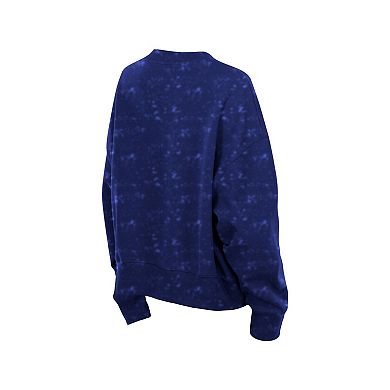 Women's New Era Royal Los Angeles Dodgers Throwback Oversized Boxy Sweatshirt