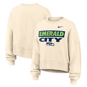 Women's Nike Natural Seattle Seahawks Deep Threat Phoenix Sweatshirt