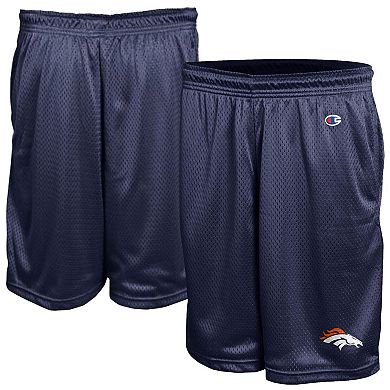Men's Champion Navy Denver Broncos Classic Mesh Shorts