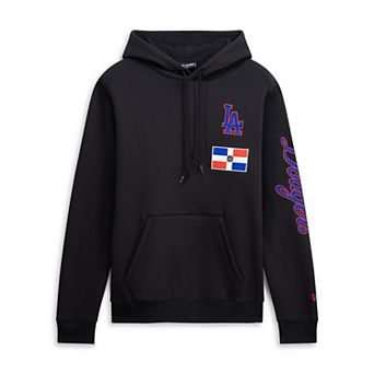 Men's New Era Black Los Angeles Dodgers Dominican Republic Country Flag Hoodie