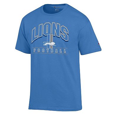 Men's Champion Blue Detroit Lions Jersey T-Shirt