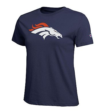 Women's Champion Navy Denver Broncos Logo T-Shirt