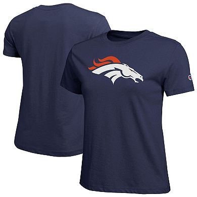 Women's Champion Navy Denver Broncos Logo T-Shirt
