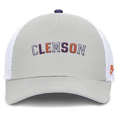 Unisex Nike Gray Clemson Tigers 2026 Basketball Refresh 5-Panel Rise Trucker Hat