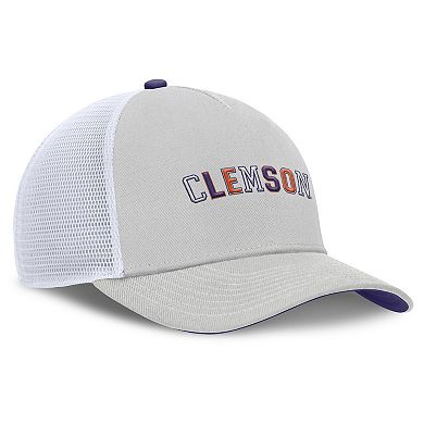 Unisex Nike Gray Clemson Tigers 2026 Basketball Refresh 5-Panel Rise Trucker Hat