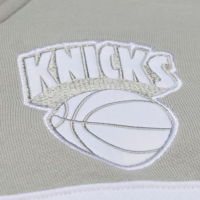 Men's Mitchell & Ness Blue New York Knicks Thunderstorm Head Coach Quarter-Zip Jacket