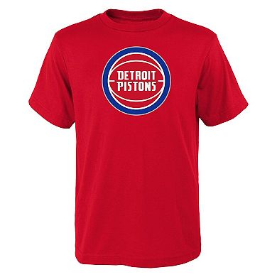 Youth Outerstuff Red Detroit Pistons Primary Logo T-Shirt