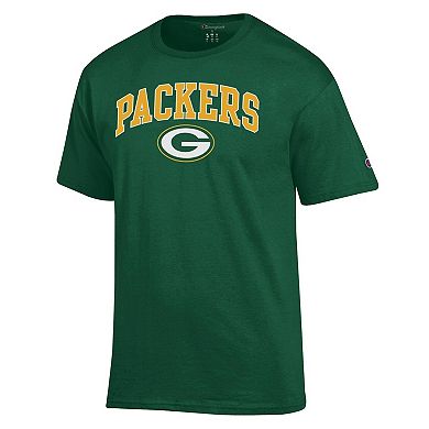 Men's Champion Green Green Bay Packers Arch Over Logo T-Shirt