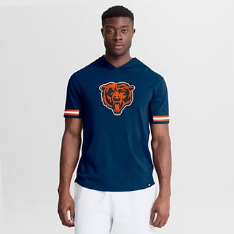 Men's Fanatics Navy Chicago Bears Optimal Play Short Sleeve Hooded T-Shirt