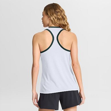 Women's Nike White Michigan State Spartans Uni Name Tri-Blend Dri-FIT Tank Top