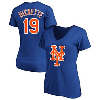 Women's Profile Bo Bichette Royal New York Mets Plus Size Name & Number V-Neck T-Shirt