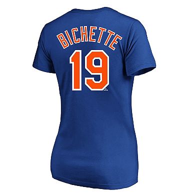 Women's Profile Bo Bichette Royal New York Mets Plus Size Name & Number V-Neck T-Shirt