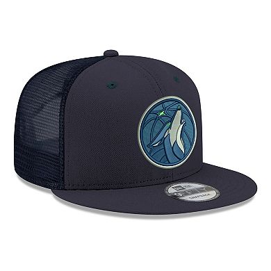 Men's New Era Navy Minnesota Timberwolves Core Logo Meshback 9FIFTY Snapback Hat
