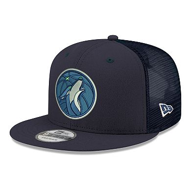 Men's New Era Navy Minnesota Timberwolves Core Logo Meshback 9FIFTY Snapback Hat