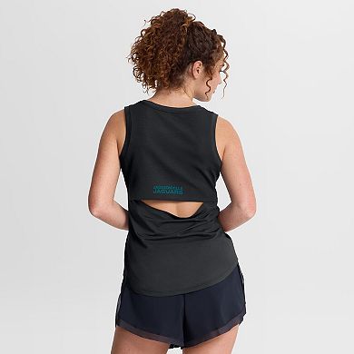 Women's Fanatics Black Jacksonville Jaguars Mesh Triumphant Win Tank Top