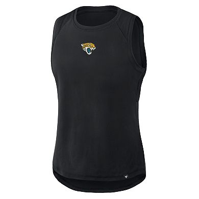 Women's Fanatics Black Jacksonville Jaguars Mesh Triumphant Win Tank Top