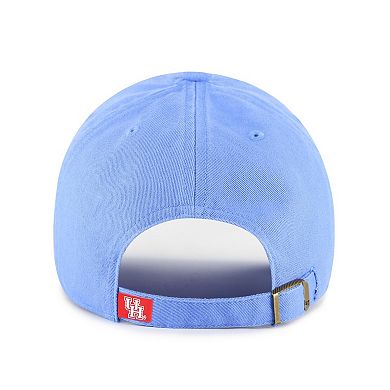 Men's '47 Light Blue Houston Cougars Script Clean Up Adjustable Hat