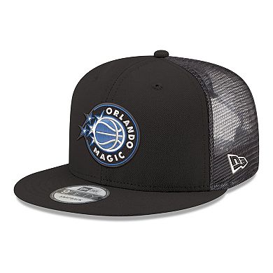 Men's New Era Black Orlando Magic Core Logo Meshback 9FIFTY Snapback Hat