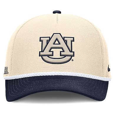 Unisex Nike Natural Auburn Tigers 2026 Primetime Natural 5-Panel Rope 2-Tone Rise Hat