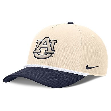 Unisex Nike Natural Auburn Tigers 2026 Primetime Natural 5-Panel Rope 2-Tone Rise Hat