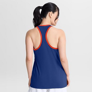 Women's Nike Royal New York Mets Tri-Blend Dri-FIT Racerback Tank Top