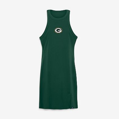 Women's Fanatics Green Green Bay Packers Push Beyond Tri-Blend Ribbed Sleeveless Dress