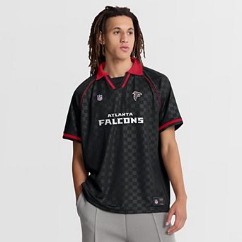 Men's Fanatics Black/Red Atlanta Falcons Homerun Raglan V-Neck Polo