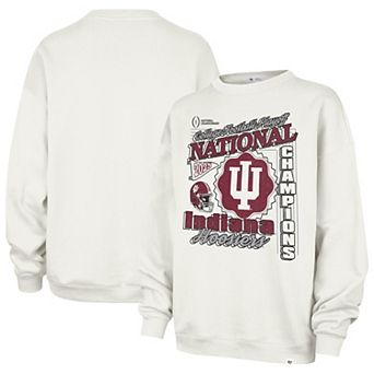 Women's '47 White Indiana Hoosiers College Football Playoff 2025 National Champions Oversized Sweatshirt