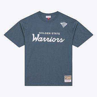 Men's Mitchell & Ness Blue Golden State Warriors Thunderstorm T-Shirt