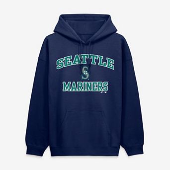 Men's Logo Athletic Navy Seattle Mariners Heart & Soul Hoodie