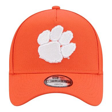 Youth New Era Orange Clemson Tigers 9FORTY A-Frame Adjustable Hat