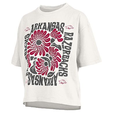Women's Pressbox White Arkansas Razorbacks Elena Oversized T-Shirt