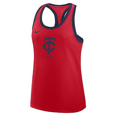 Women's Nike Red Minnesota Twins Tri-Blend Dri-FIT Racerback Tank Top