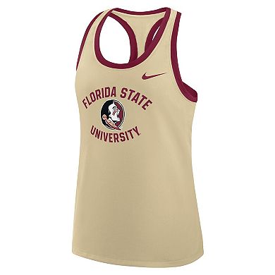 Women's Nike Gold Florida State Seminoles Uni Name Tri-Blend Dri-FIT Tank Top