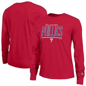 Women's Champion Red Philadelphia Phillies Long Sleeve T-Shirt